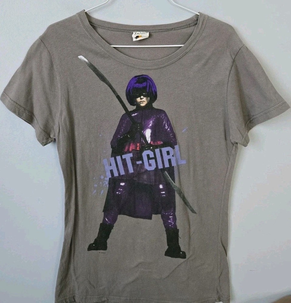 Kick-Ass Hit Girl Movie Graphic T Shirt Womens XL Bay Island Purple Comic...