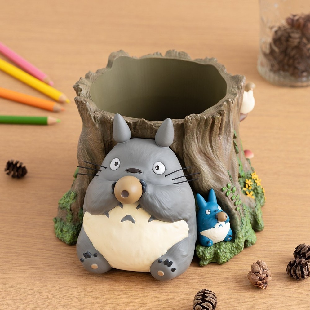 Studio Ghibli My Neighbor Totoro Diorama Box Planter Cover Large Stump JAPAN NEW