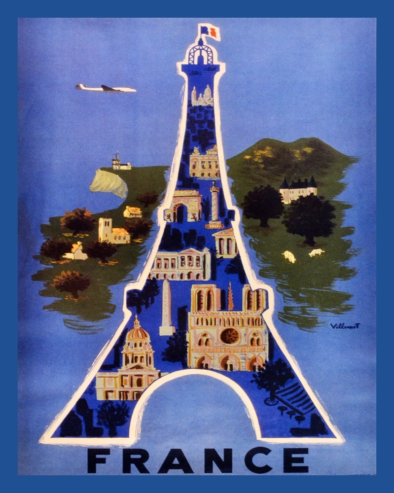 Travel Decoration Poster.Home Room Interior design.France Eiffel.6581