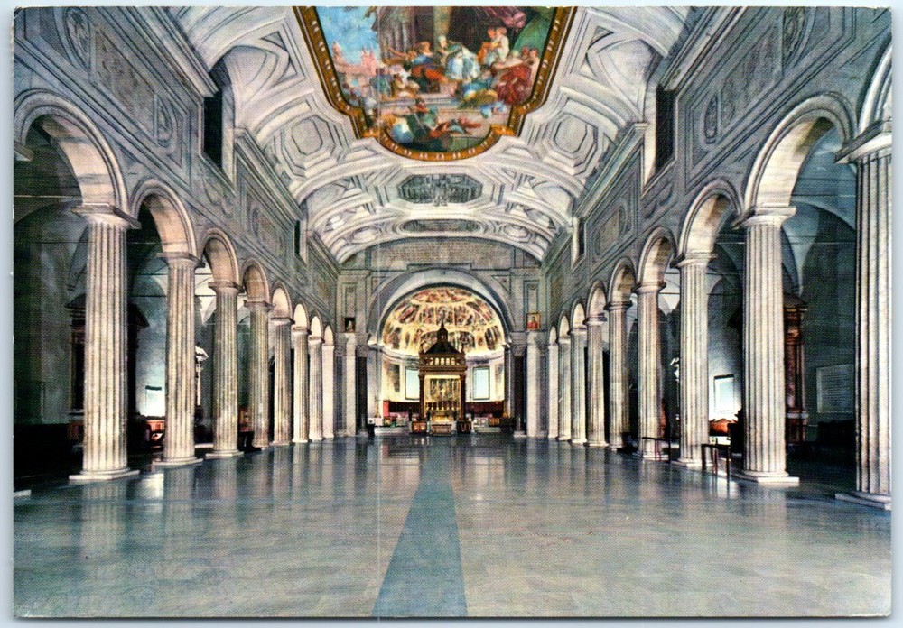 Posted Postcard - Interior St. Peter's in Vincoli Basilica - Rome, Italy, Europe