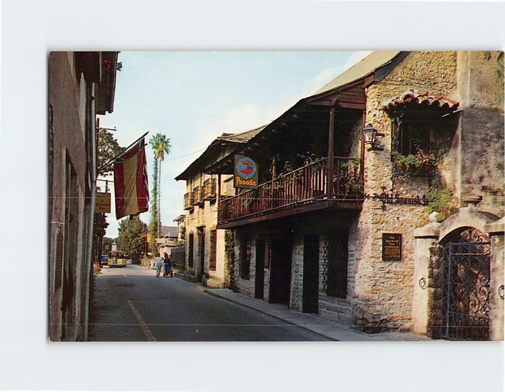 Postcard Old Spanish Inn  St Augustine Florida
