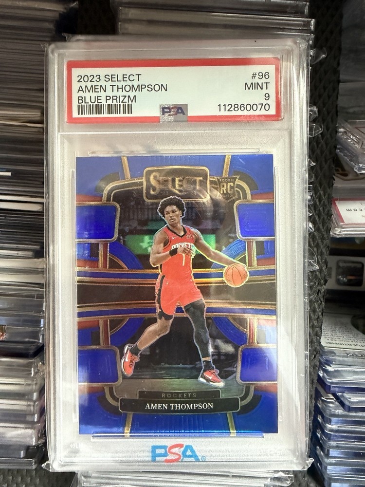 2023-24 Panini Select - Concourse Amen Thompson #96 Blue Prizm (RC)