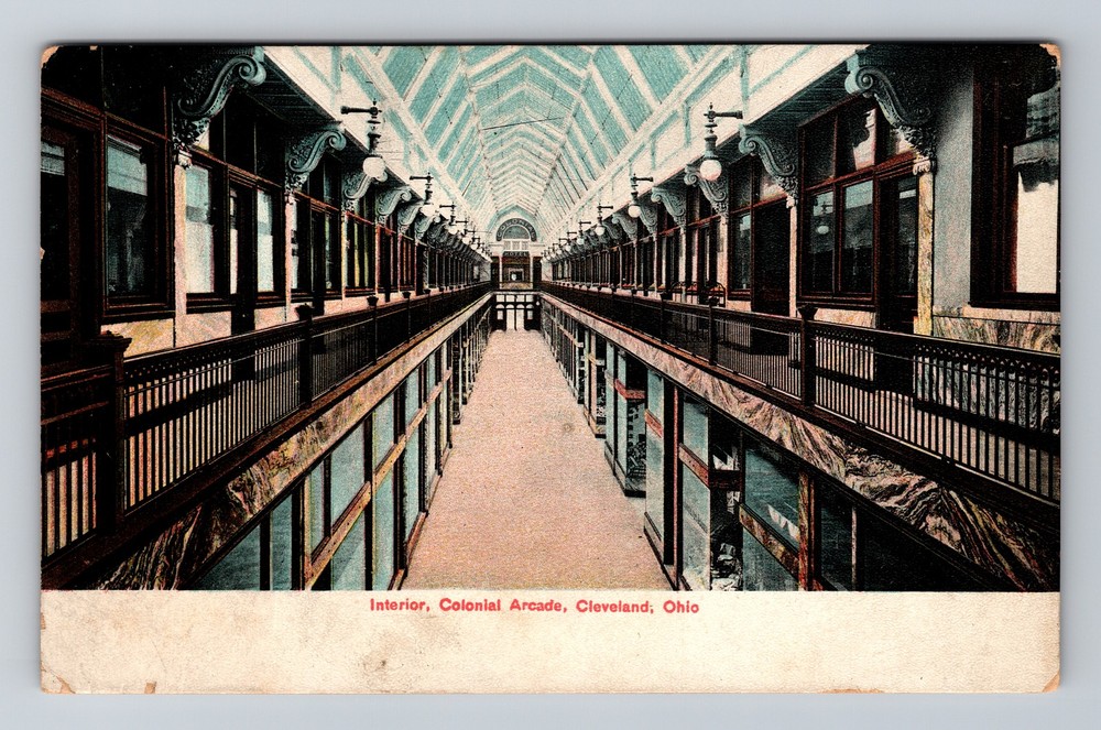 Cleveland, OH-Ohio, Colonial Arcade Interior Vintage Postcard