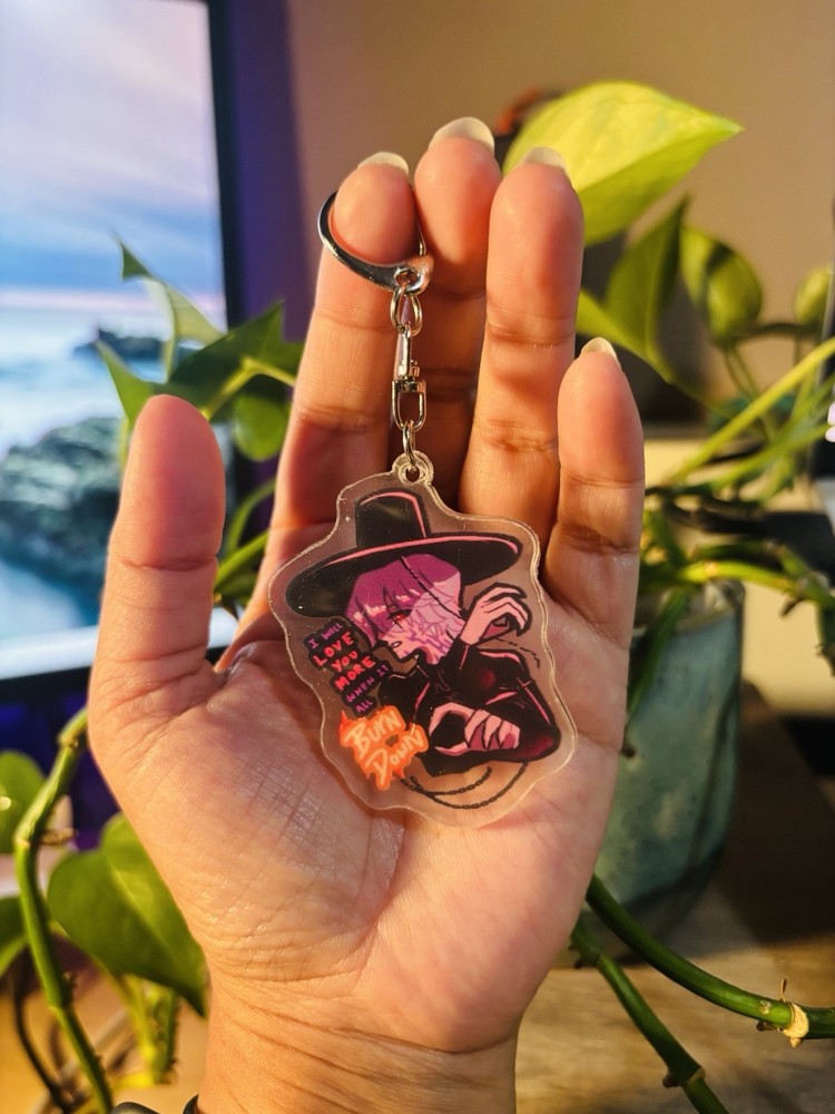 KPop Demon Hunter Saja Boys Mystery Demon Custom Acrylic Keychain Anime