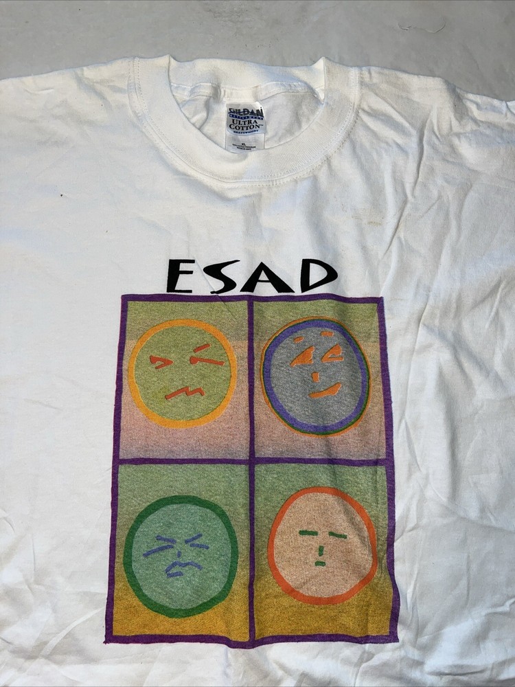 vtg Y2K drug shirt rave raver ecstasy pills molly esad e sad rolling tshirt XL