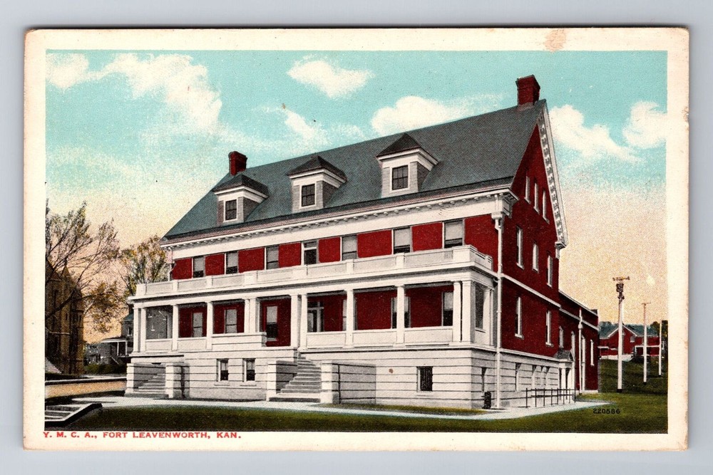 Leavenworth KS-Kansas, Y.M.C.A Building, Antique Vintage Souvenir Postcard
