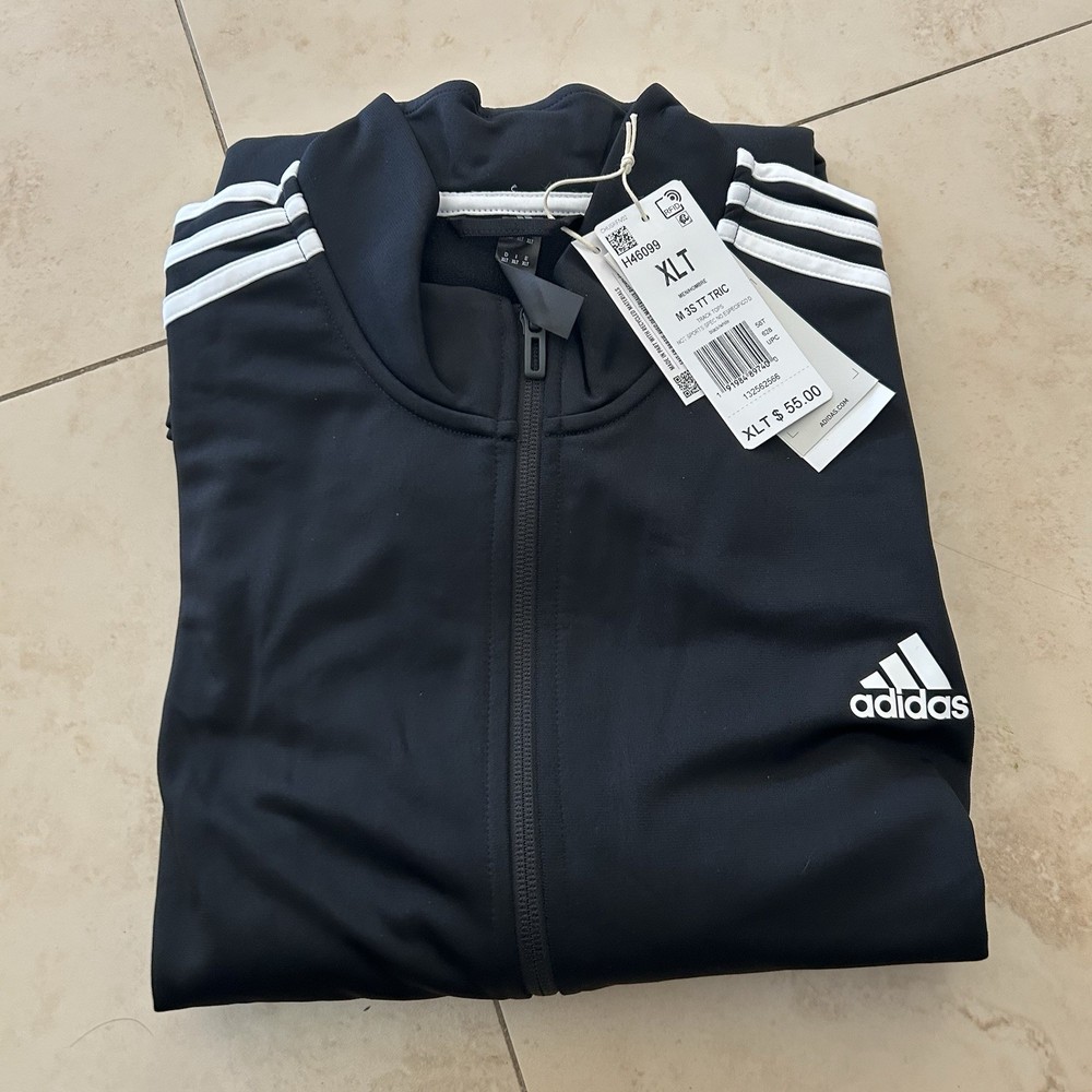 adidas men Essentials Warm-Up 3-Stripes Track Jacket Athletic Workout Casual