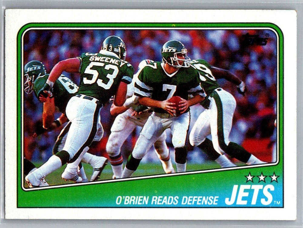 1988 Topps #301 Ken O'Brien New York Jets Team Leaders Card