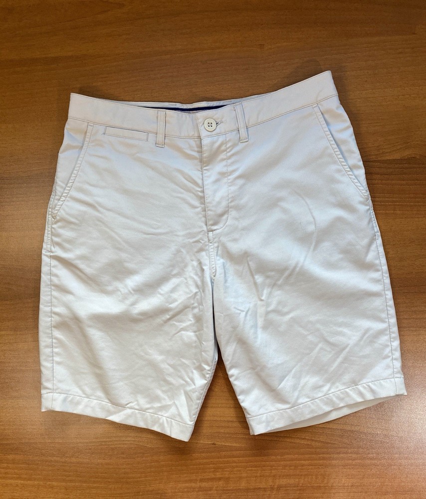 Johnnie O Shorts Mens Size 30 Beige Performance Stretch Golf Prep Casual Outdoor