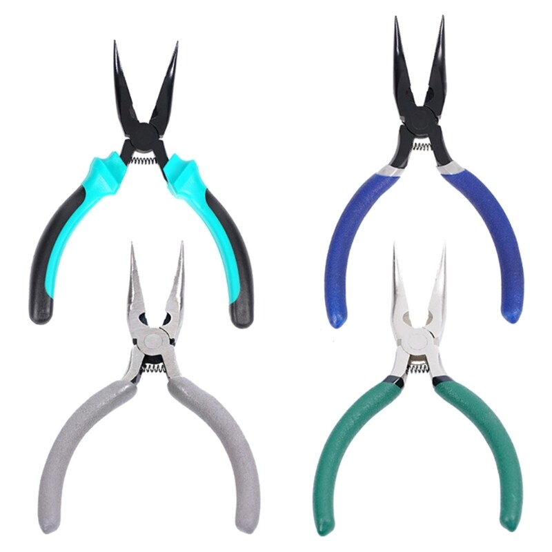 Multifunctional Beading Pliers with Wire Cutter and Curved Needle Nose  