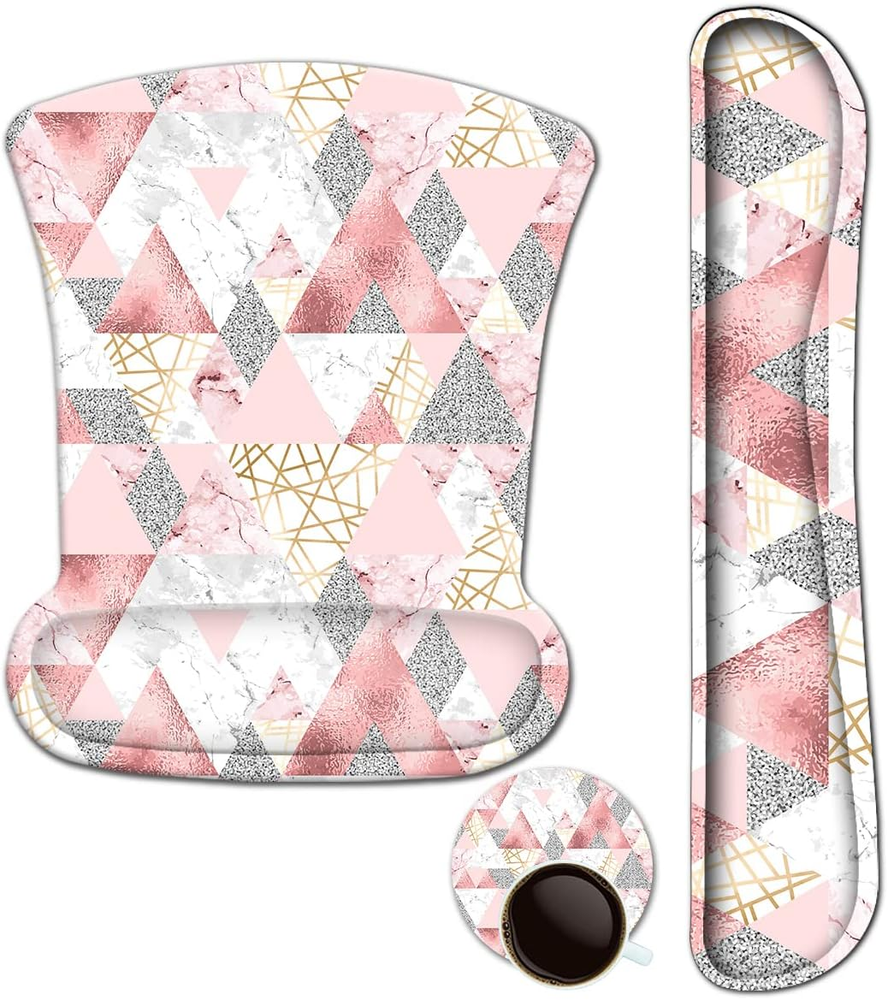 Ergonomic Keyboard Wrist Rest and Mouse Pad with Durable Wrist Support