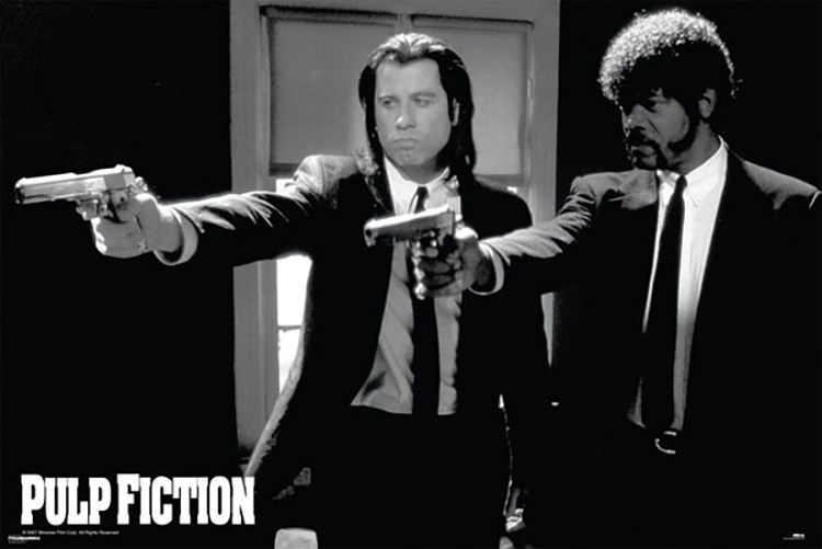 Poster Studio B - Pulp Fiction Duo/Guns Classic Movie 24x36