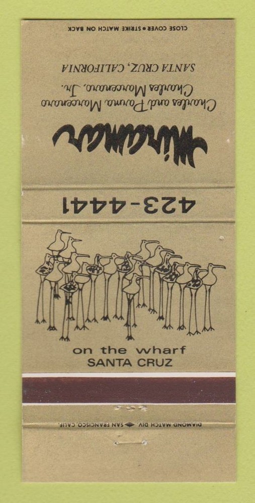 Matchbook Cover - Miramar Santa Cruz CA 30 Strike