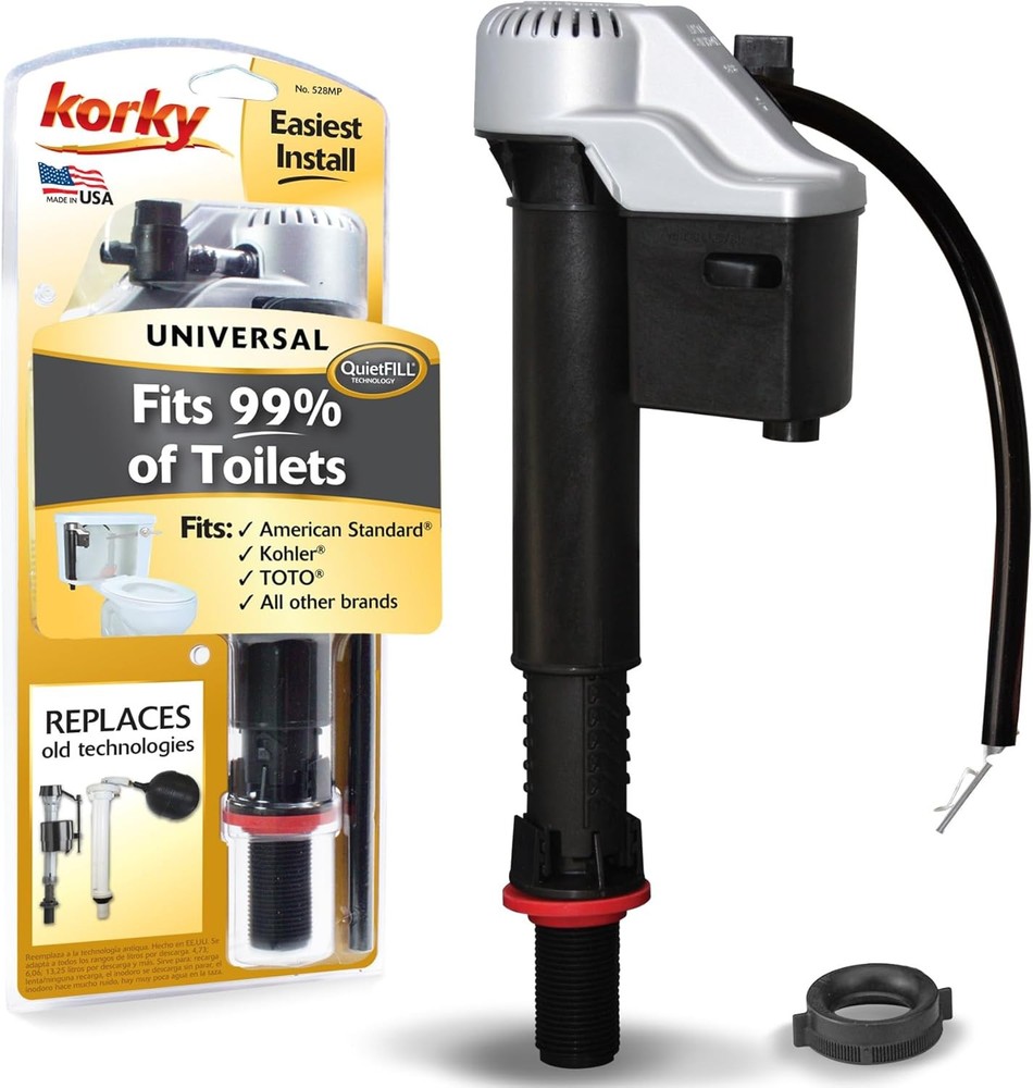 QuietFILL Platinum Toilet Fill Valve - Universal Fits 99% of Toilets - Eas