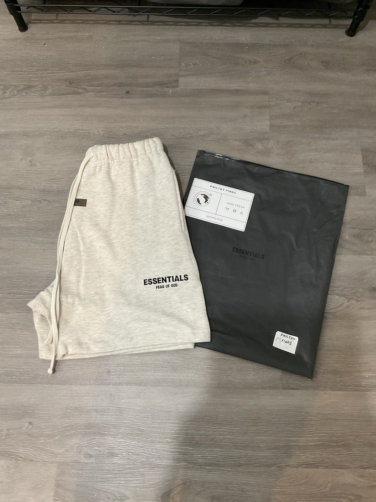 Fear of God Essentials Light Oatmeal Shorts Size Medium