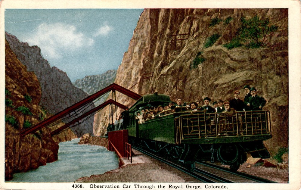 Observation Car, Royal Gorge, Colorado, Van Noy-Interstate Co., Denver, Postcard