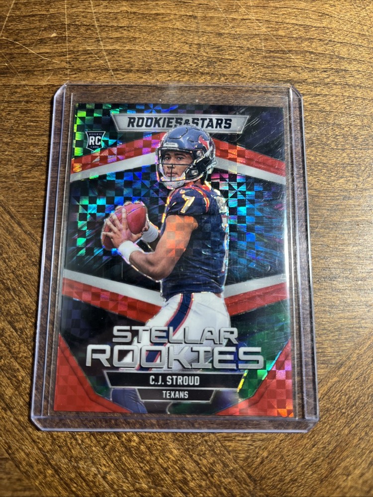 2023 Panini Rookies & Stars - Stellar Rookies CJ Stroud  SR-5 Red Plaid Prizm RC