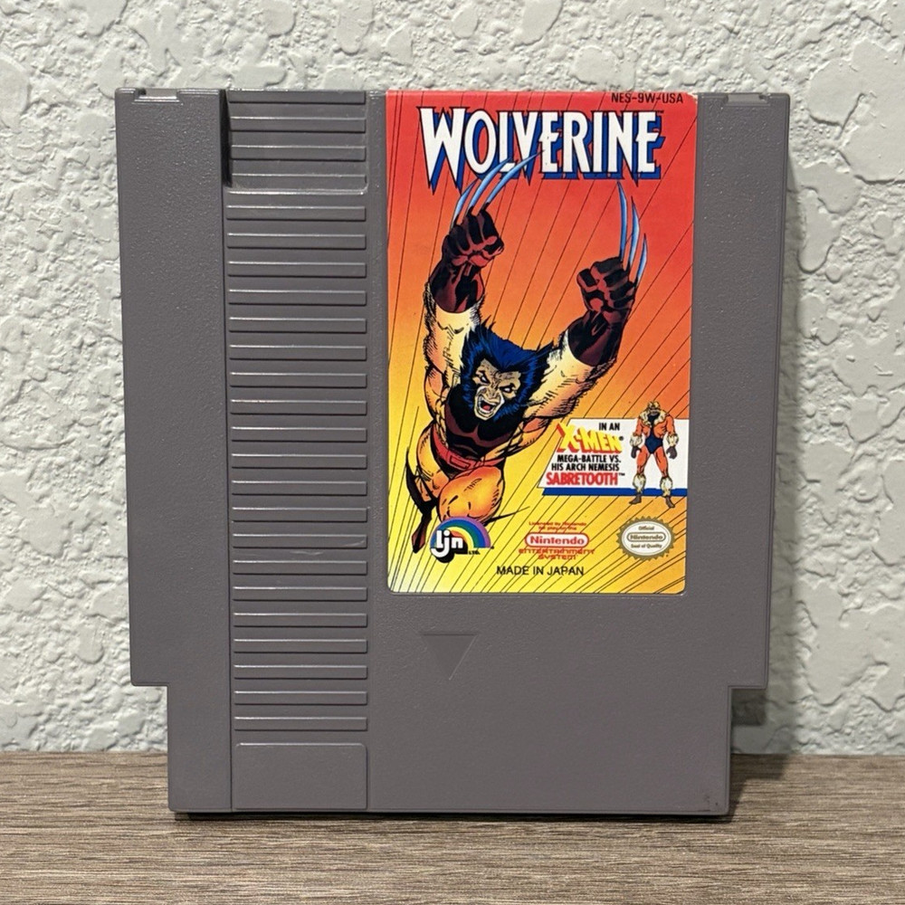 Wolverine X-Men Series Nintendo NES Game Cartridge Cleaned & Tested Vintage