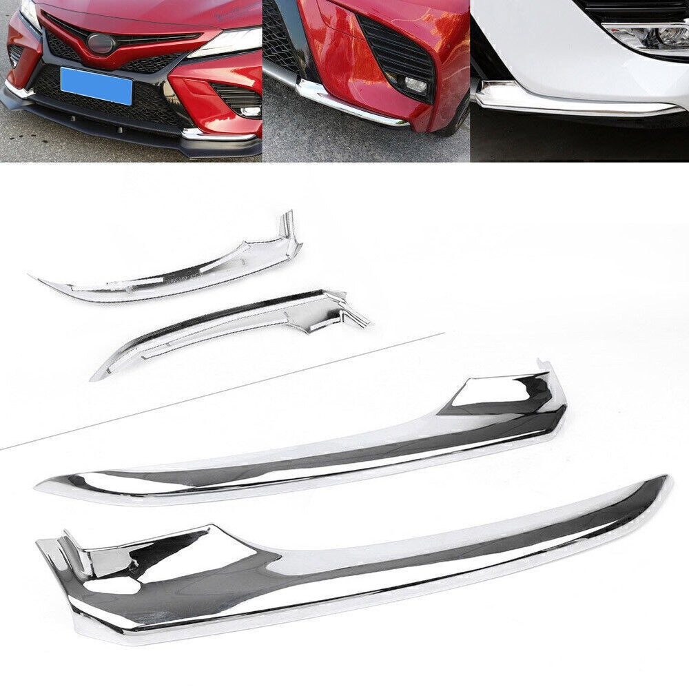 Anti-Collision Chrome Front Bumper Trim for 2018 Toyota Camry Sport Style Auto