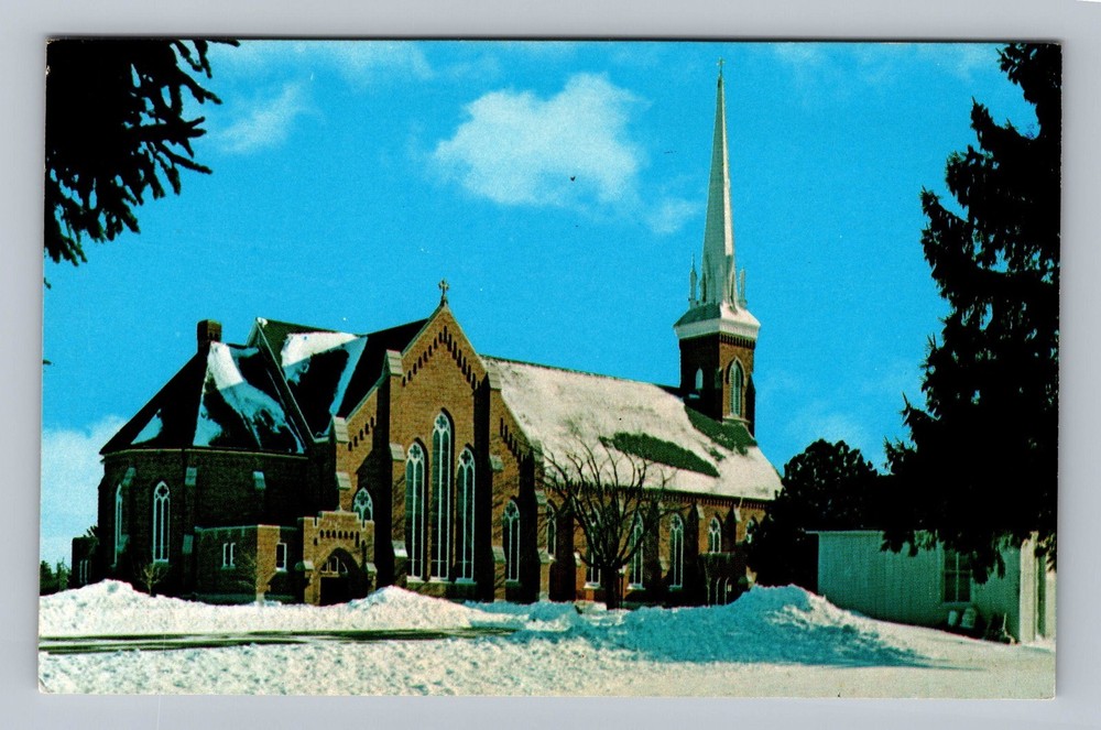 Frankenmuth MI Michigan St Lorenz Lutheran Church Vintage Postcard