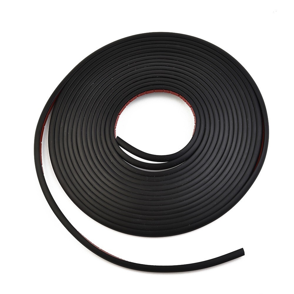 5M Slanted T-Type Car Rubber Sealing Strips Edge Trim For Bumper Lip Side Skirt