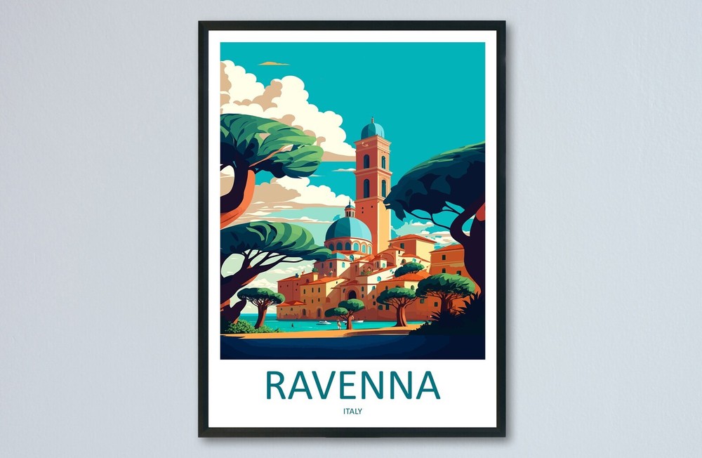 Ravenna Travel Print Wall Art Ravenna Wall Hanging Home Dcor Ravenna Gift Art