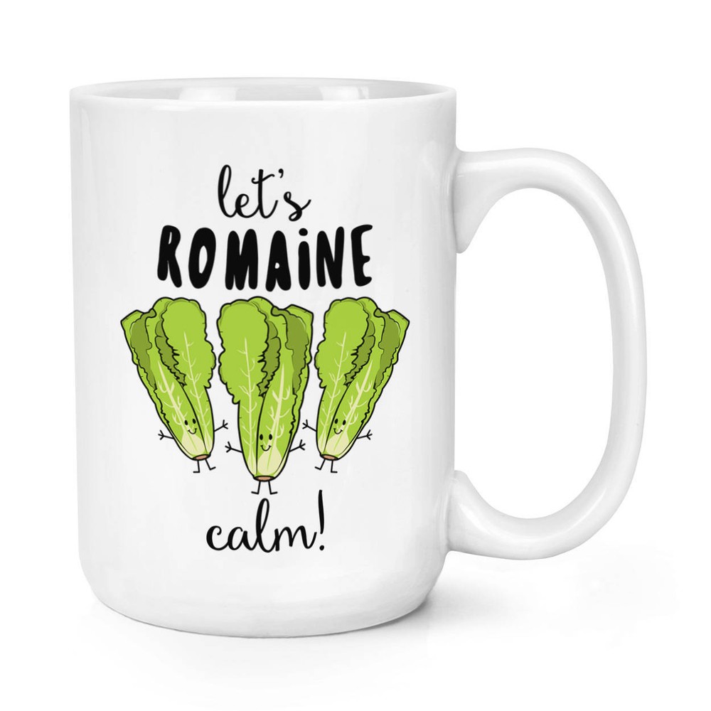 Romaine Calm Large Coffee Mug Funny Veggie Lover Gift