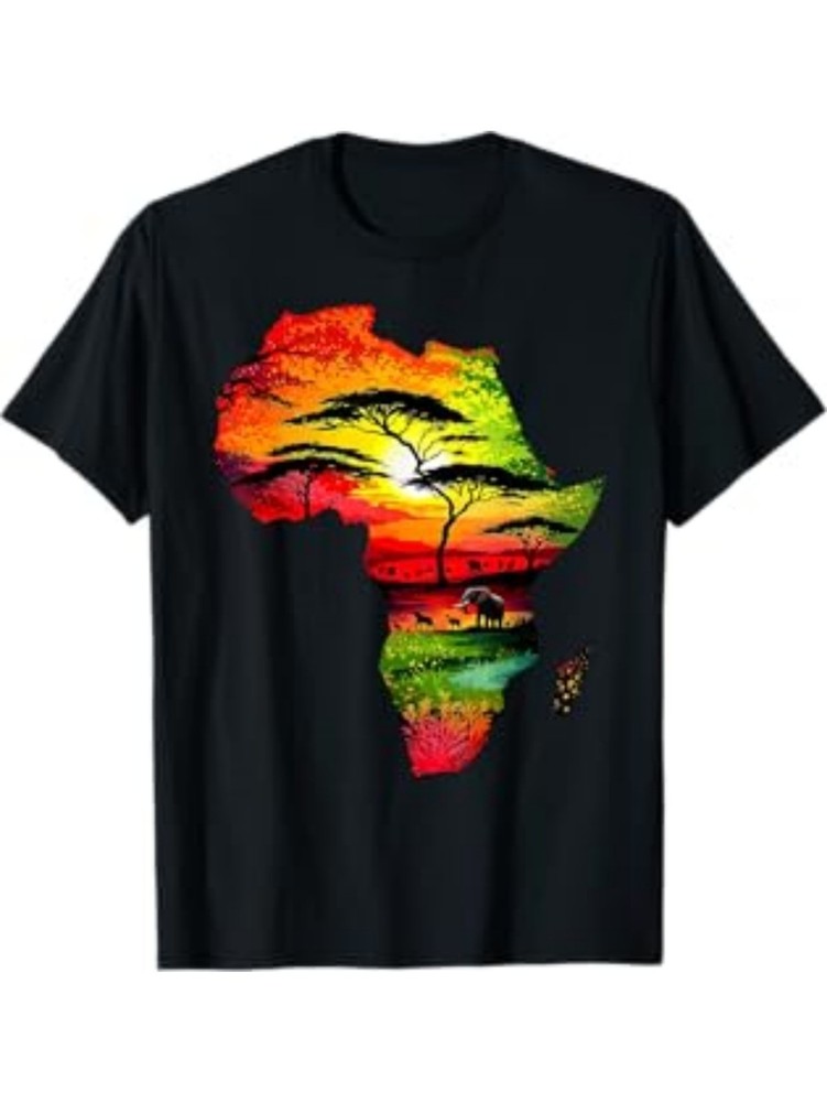 Africa Majestic Safari Animals in Sizzling Continent T-Shirt