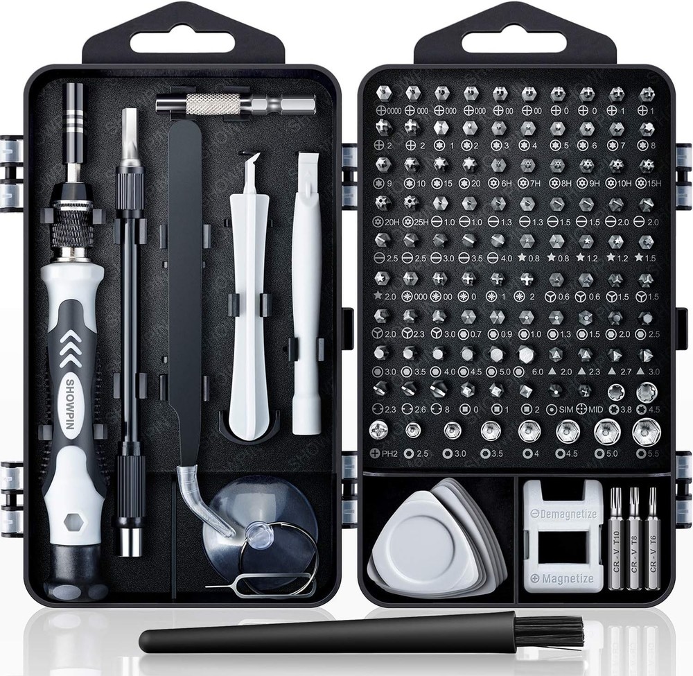 SHOWPIN 122-in-1 Precision Laptop & Computer Screwdriver Kit in Grey