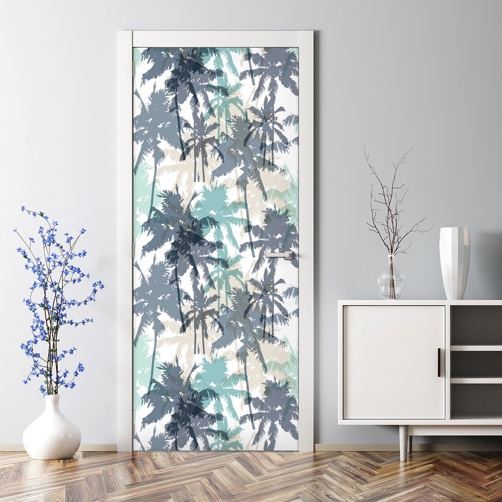 Palms Self adhesive Easy stick Door Decal Home Decor Door Decal