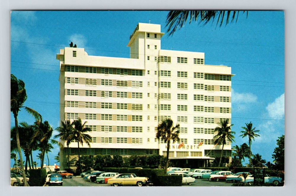 Miami Beach FL-Florida, Kenilworth Hotel, Exterior Vintage Postcard