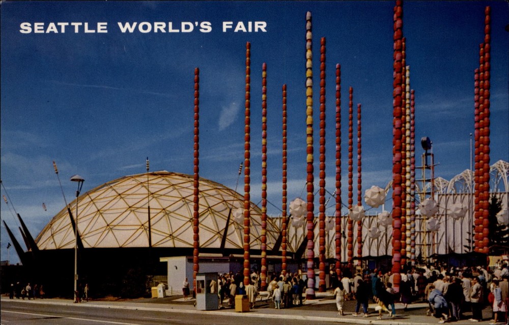 Seattle World's Fair South Gate Ford Building vintage postcard m889