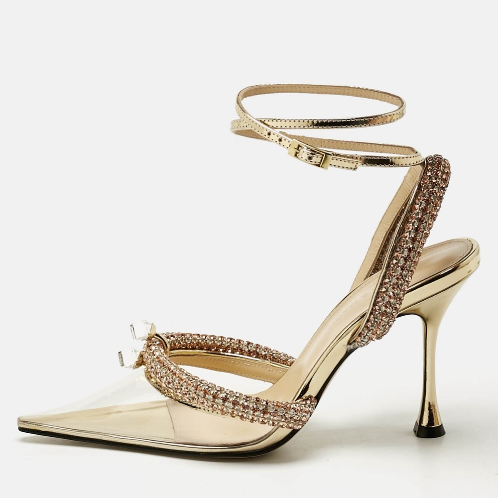 Mach & Mach Crystal-Embellished Georgia PVC Pumps Size 37.5