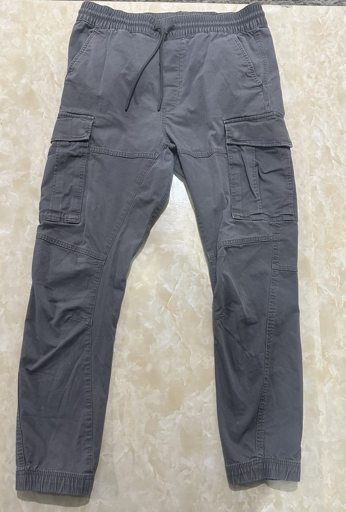 H&M  mens pants SLIM FIT CARGO JOGGER GRAY SIZE M cotton