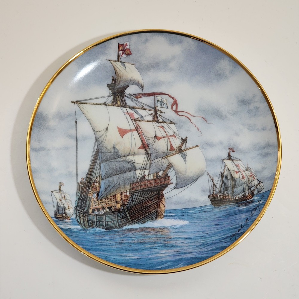The First Voyage Collector Plate American Geographic Society Franklin Mint G1576