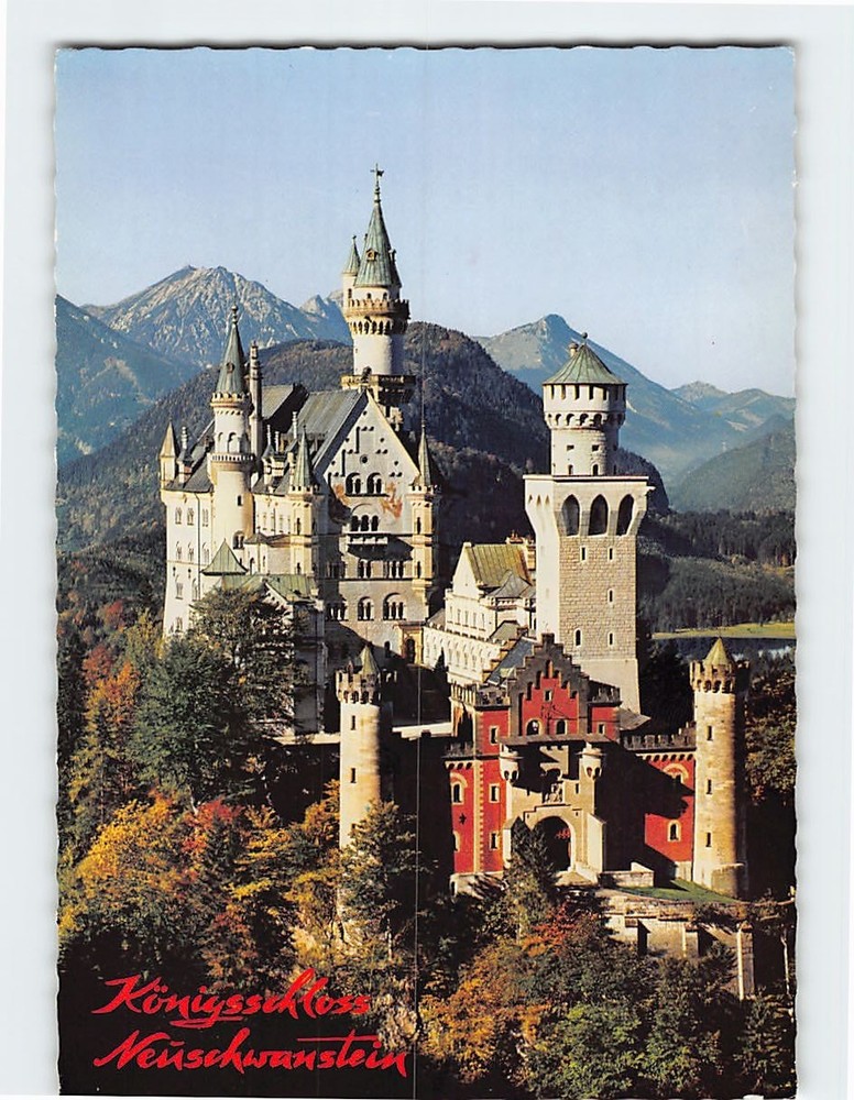 Postcard Neuschwanstein Castle Bavaria Germany
