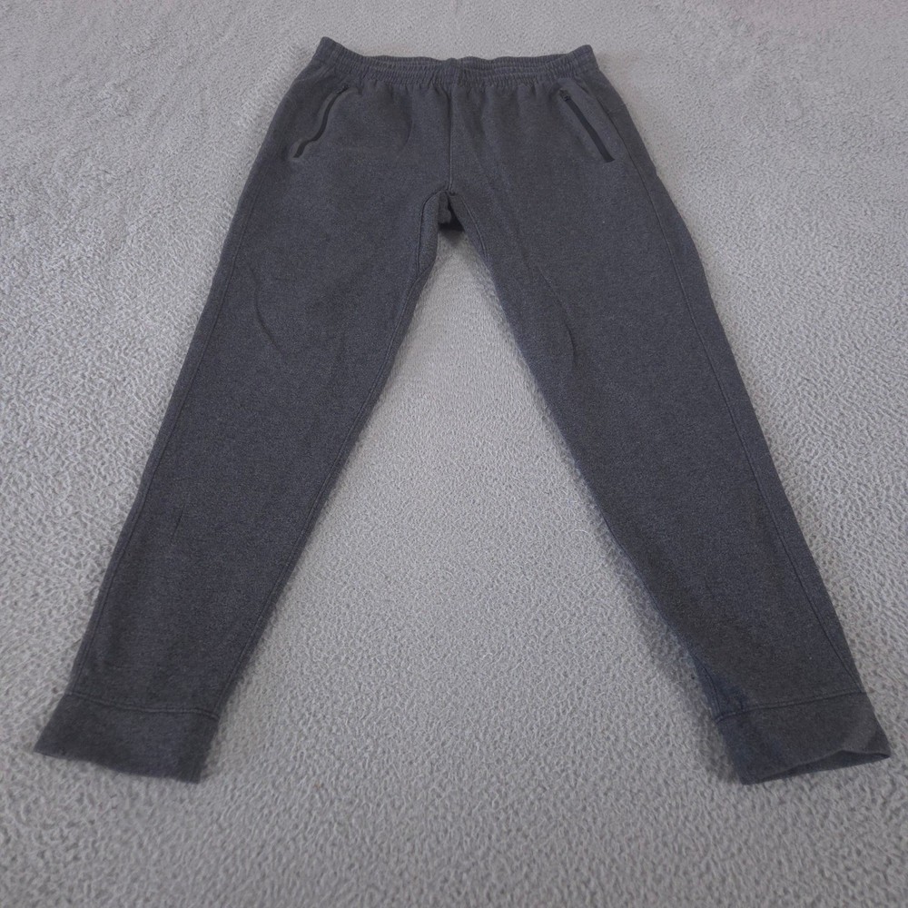 Old Navy Sweatpants Men L Gray Dynamic Fleece Joggers Tapered Leg Stretch Pocket