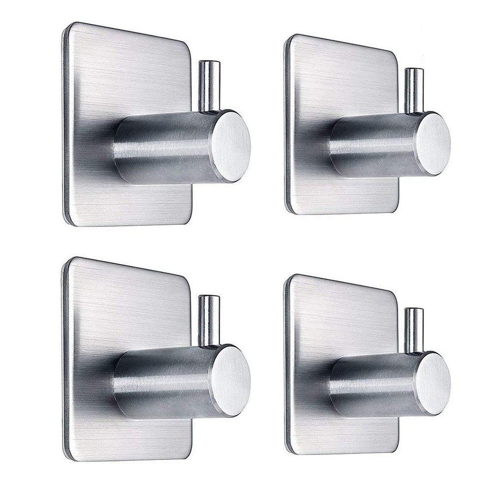 Adhesive Hooks Heavy Duty Wall Hooks Waterproof Stainless Steel Hooks for Han...