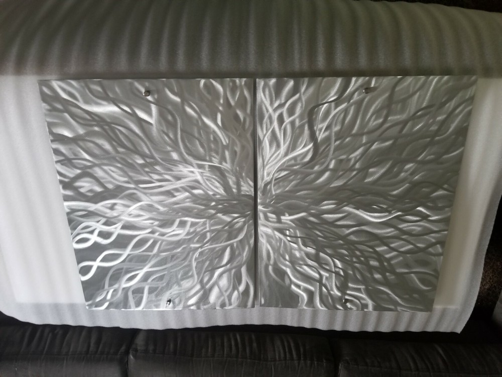 Metal Wall art Decor Contemporary Artwork Home Decor silver Art sculpture