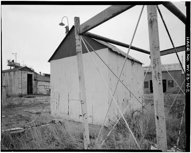 2. VIEW SHOWING EAST REAR NORTH SIDE OIL HOUSE - Clay Spur Bentonite Plant