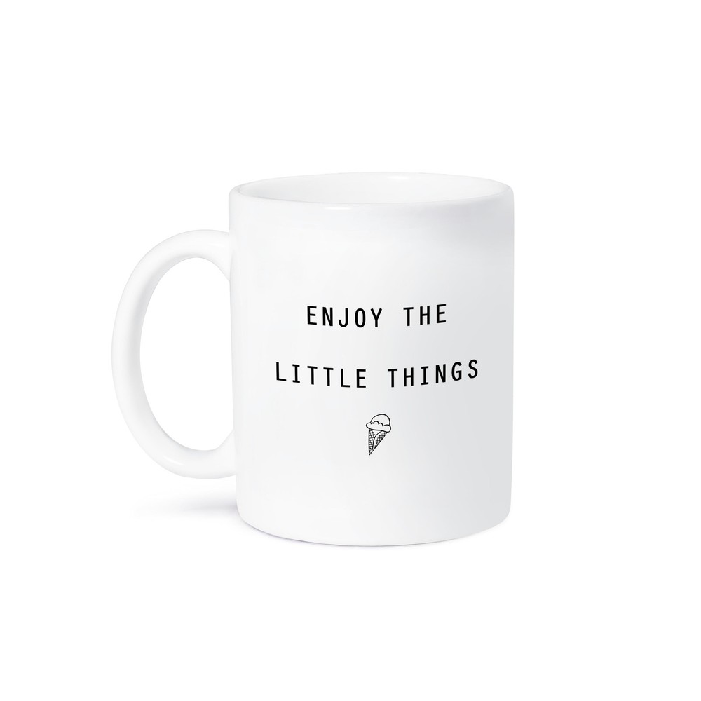 3dRose Enjoy The Little Things Ice Cream Cone Mug