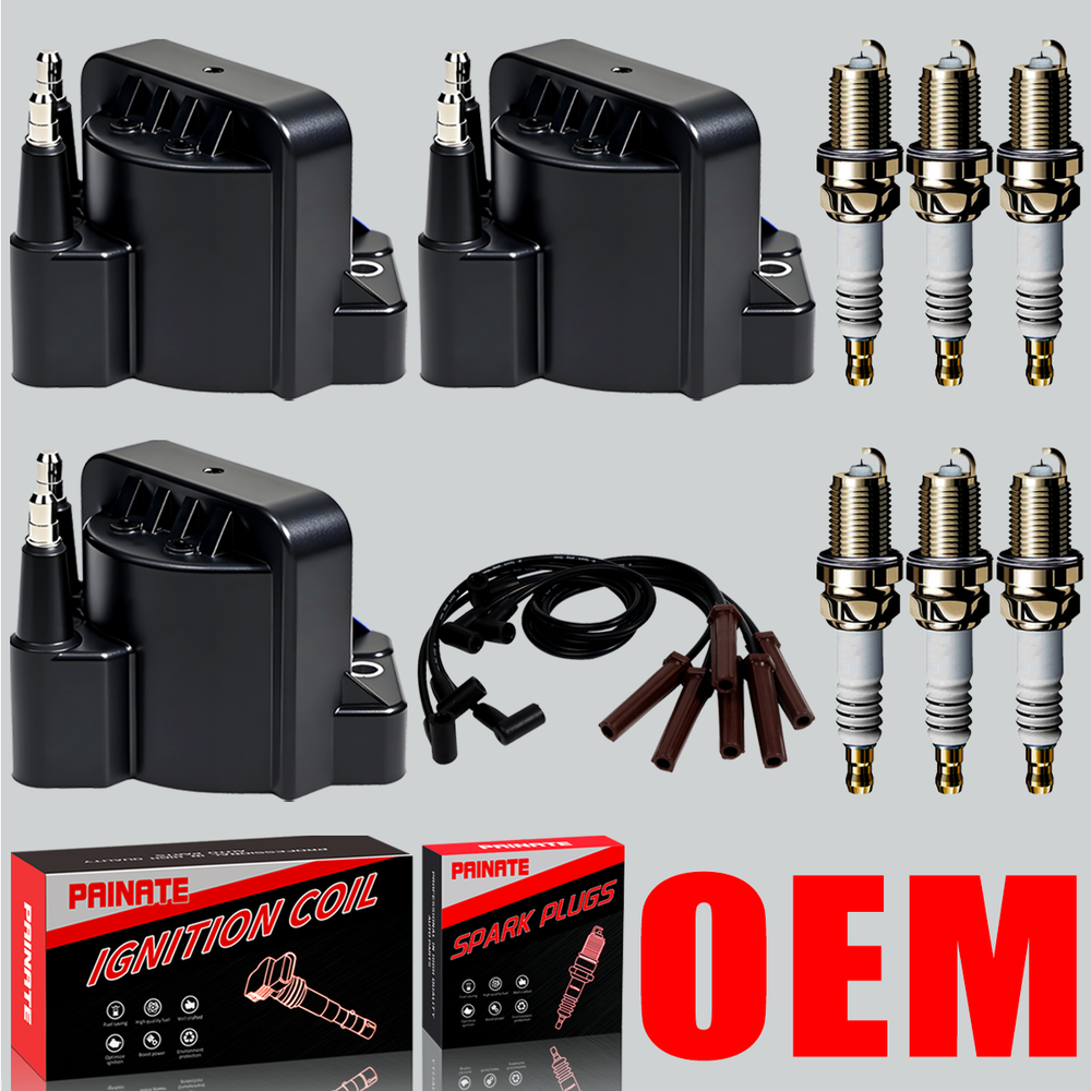 3X OEM Ignition Coil Iridium Spark Plugs Wire Set Buick Chevy DR39