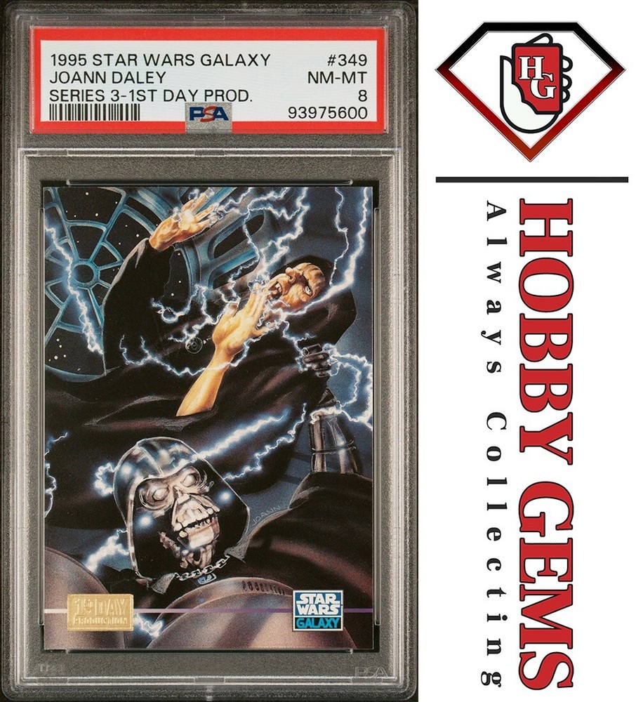 DARTH VADER PSA 8 1995 Star Wars Galaxy Series 3 1st Day Production #349
