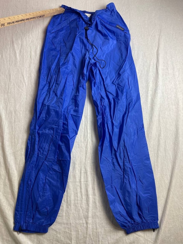 Vintage Patagonia Windbreaker Nylon Shell Track Pants Mens Medium Blue Outdoor