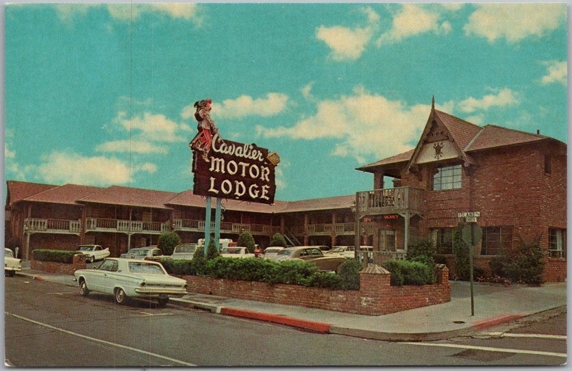 Vintage 1960s RENO, Nevada Postcard CAVALIER MOTOR LODGE - Island Ave. - Unused