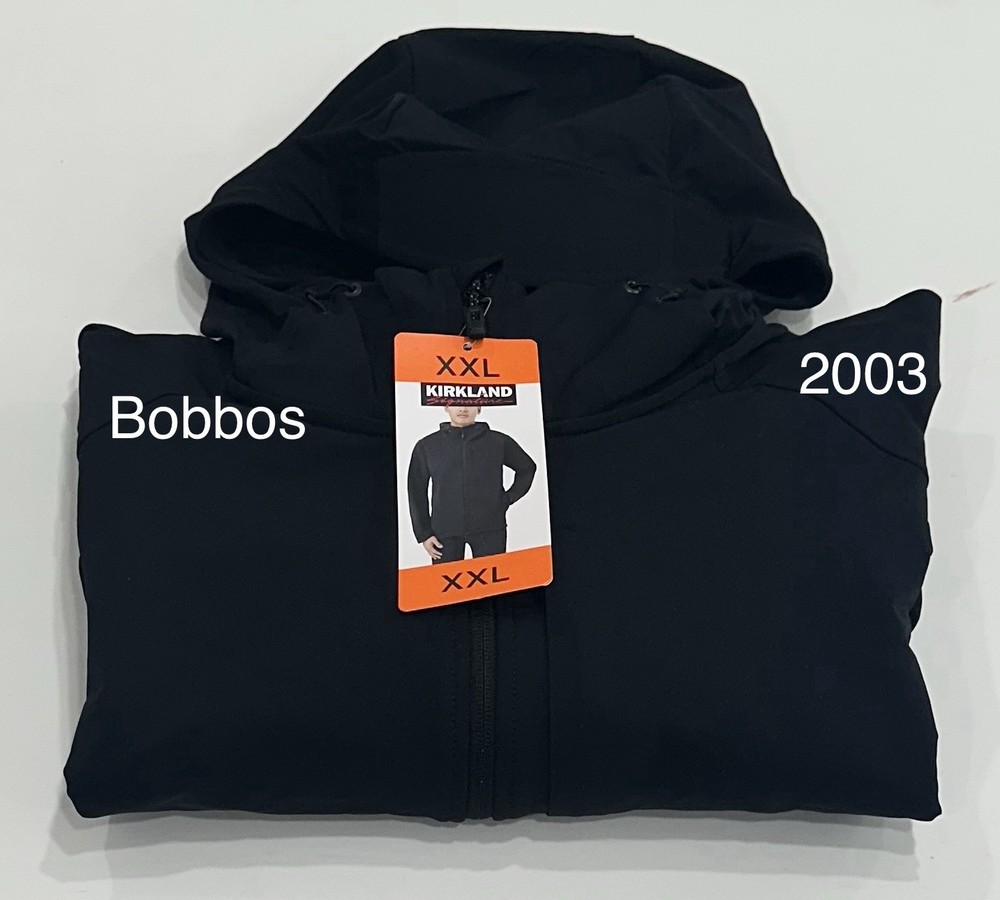 Kirkland Signature Men's Two Inner Pockets Water/Wind Jacket, Black, Size XXL