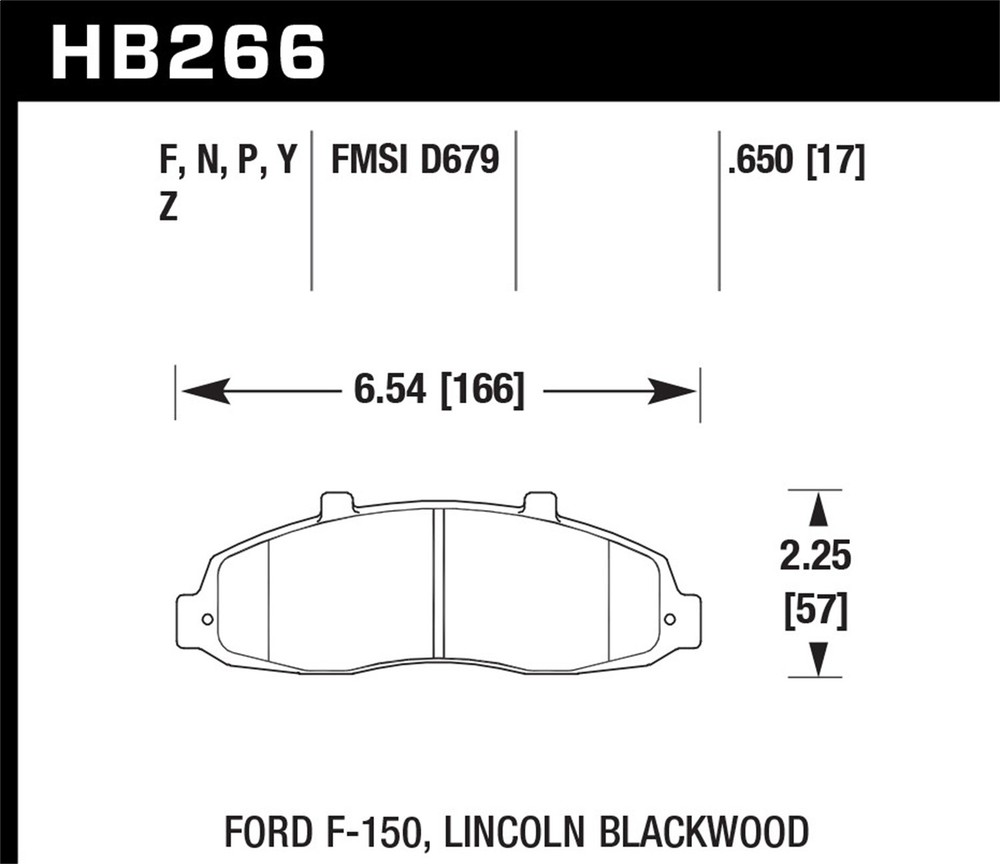Hawk Performance HB266P.650 SuperDuty Disc Brake Pad