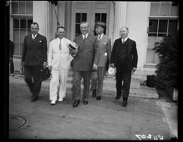 Photo:Washington DC White House Group Portrait Men Suits 1930s
