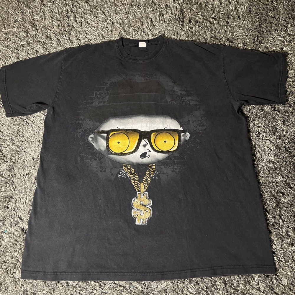Family Guy Stewies in the House Rap T Shirt 2XL Black USA Made Stewie Griffin