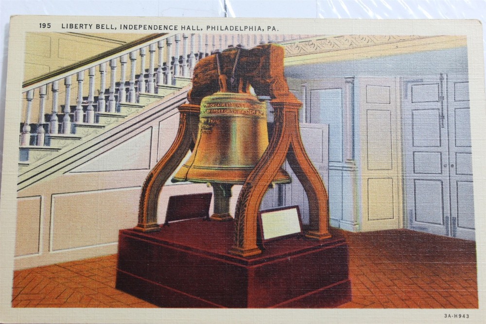 Pennsylvania PA Philadelphia Independence Hall Liberty Bell Postcard Old Vintage